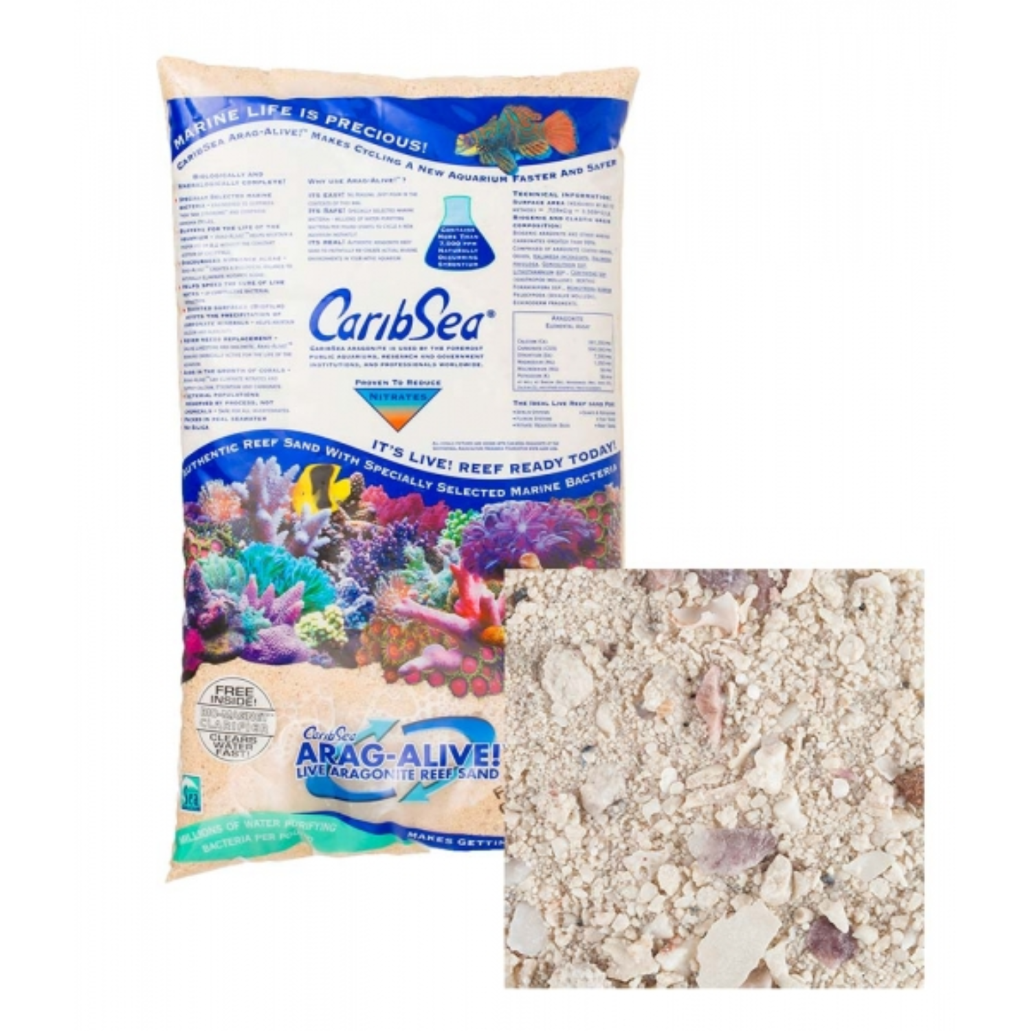 CaribSea Arag-Alive! BIMINI PINK 20LB