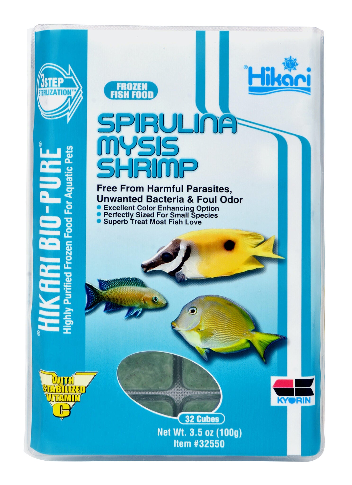 Hikari Frozen Spiruna Mysis Shrimp - Cubes - 3.5 oz